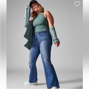 Athleta Eastbound Blazer Minimalist Gray Sage Green Size 2